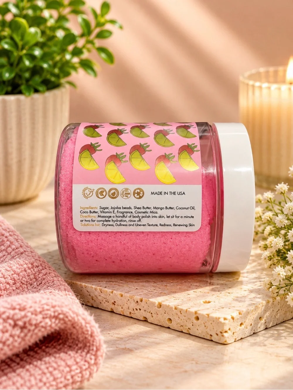 Aminnah (NWT) Strawberry Pound Cake Whipped Body Butter & Citrus Sugar Scrub